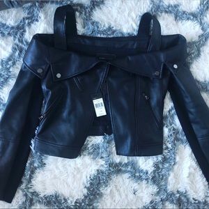 Clyde Faux-Leather Moto Jacket